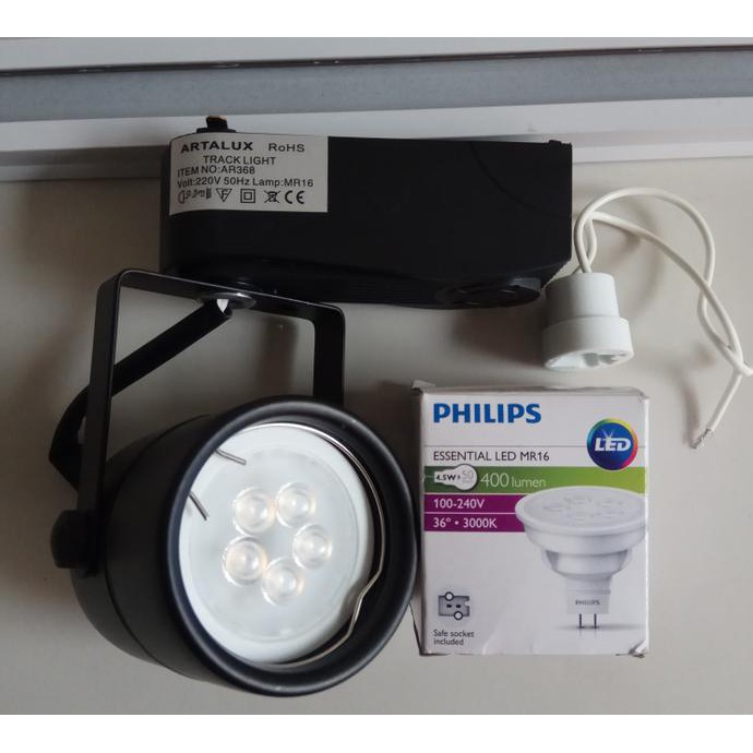 Jual Terupdate Kap Lampu Sorot Artalux Rel Lengkap Termasuk Led Philips Mr V Shopee