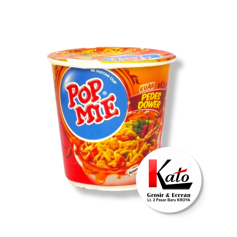 Jual Pop Mie Mi Instan Cup Kuah Pedas Dower Rasa Ayam 75gr Shopee