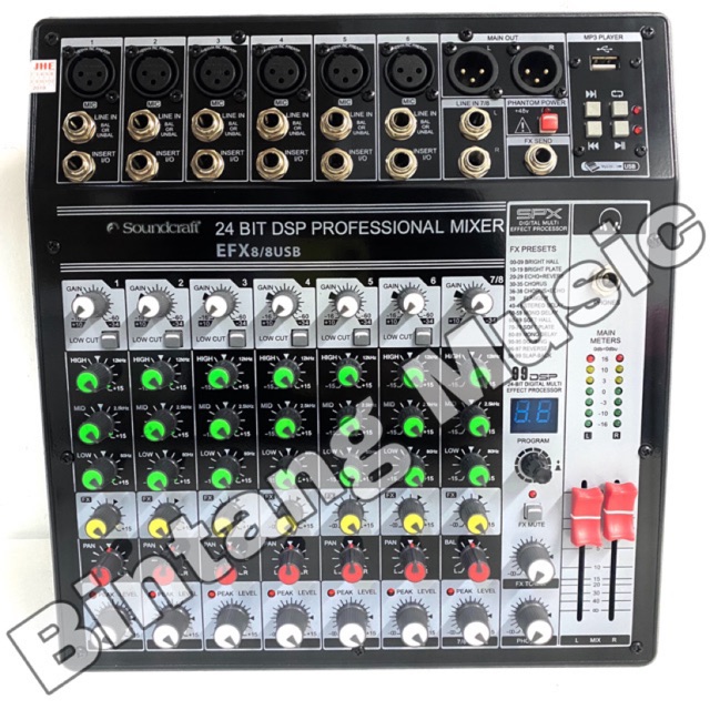 Jual Mixer Audio Soundcraft Efx8/8 Usb Mixing 8 Channel Efx 8/8 ( Bayar