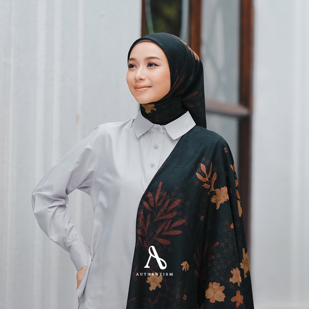 AUTHENTISM ID Isyana Series Kerudung Segi Empat Motif Voal Ultrafine Lasercut Premium