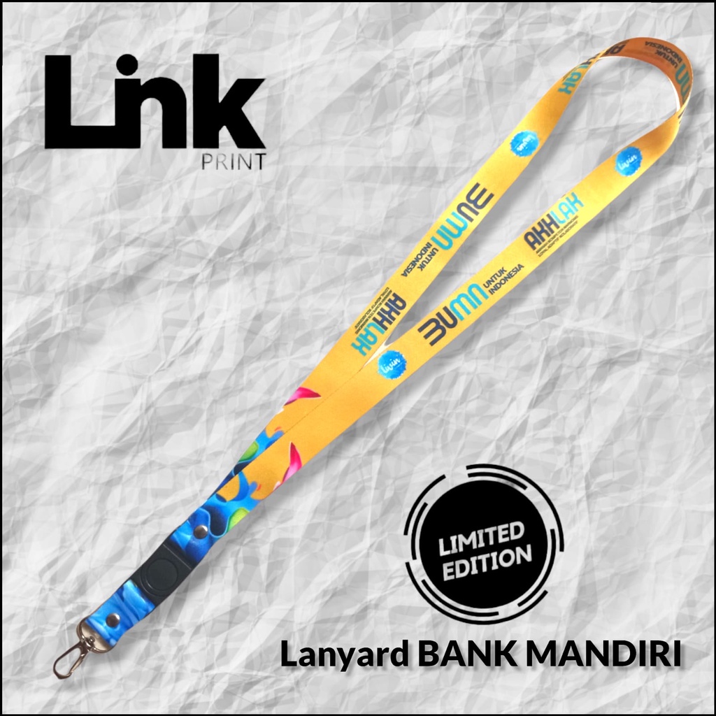 Jual Tali Id Card Lanyard Bank Mandiri Bumn Livin Akhlak Satuan