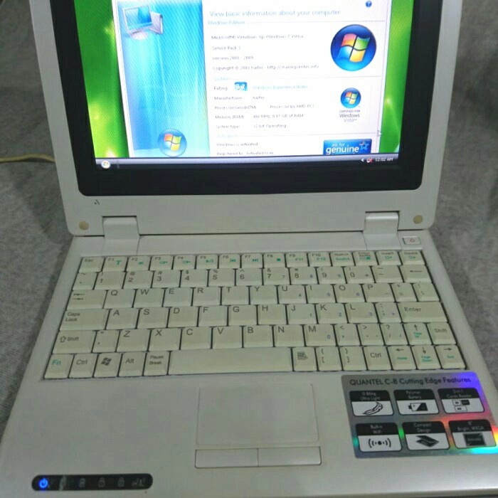 Jual Laptop notebook netbook Quantel C8 bonus DVD writer webcam siap ...