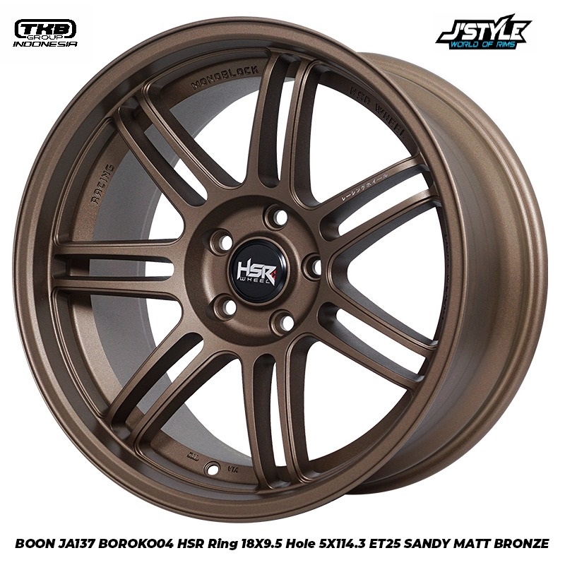 Jual Velg modifikasi mobil terbaru HSR Boon ring 18 Lebar 95 Bronze ...
