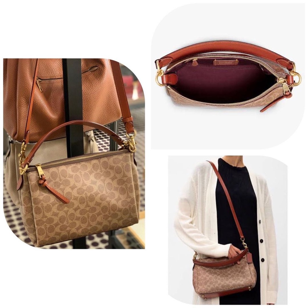 Jual Coach Shay Signature Tan Rust Shopee Indonesia