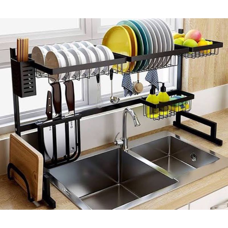 Jual Rak piring stainless 85 cm / Rak piring portable 85 cm / Rak ...