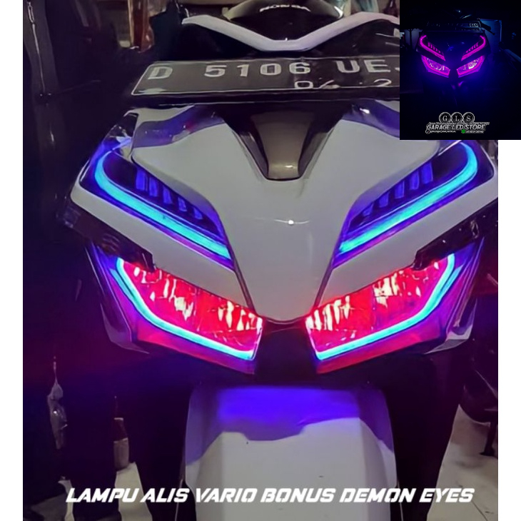 Jual lampu alis vario 125 new running sein + devil Harga Terbaik