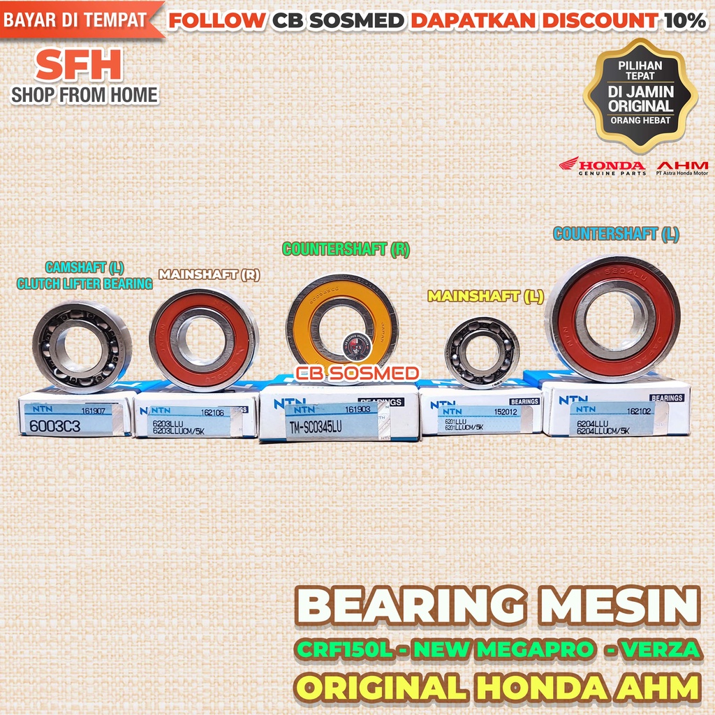 Jual Bearing Transmisi CRF150L K84 Laher Rasio CRF 150L K84F Laker ...