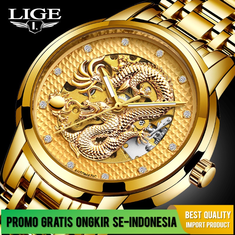 Jual Jam Tangan Pria Ini Eksklusif Bisnis Lintas B Mekanis Watch Naga ...