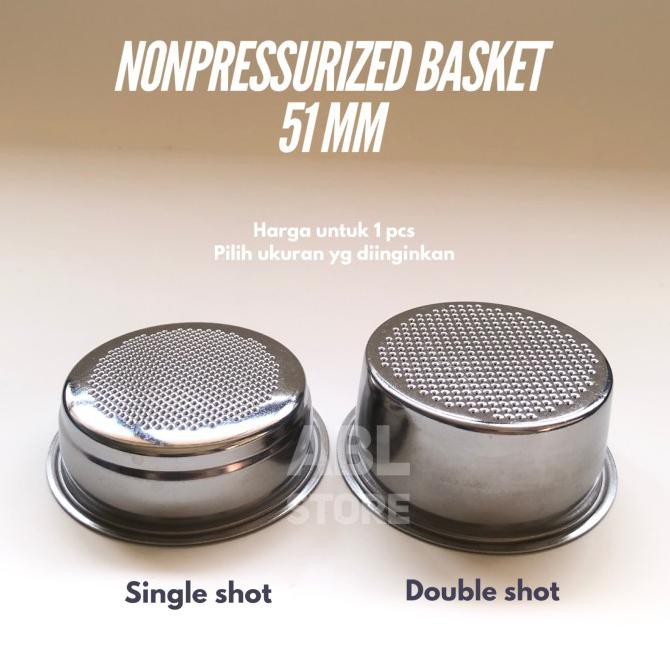 Jual Non pressurized portafilter basket 51mm, utk delonghi, ACA kf600 ...