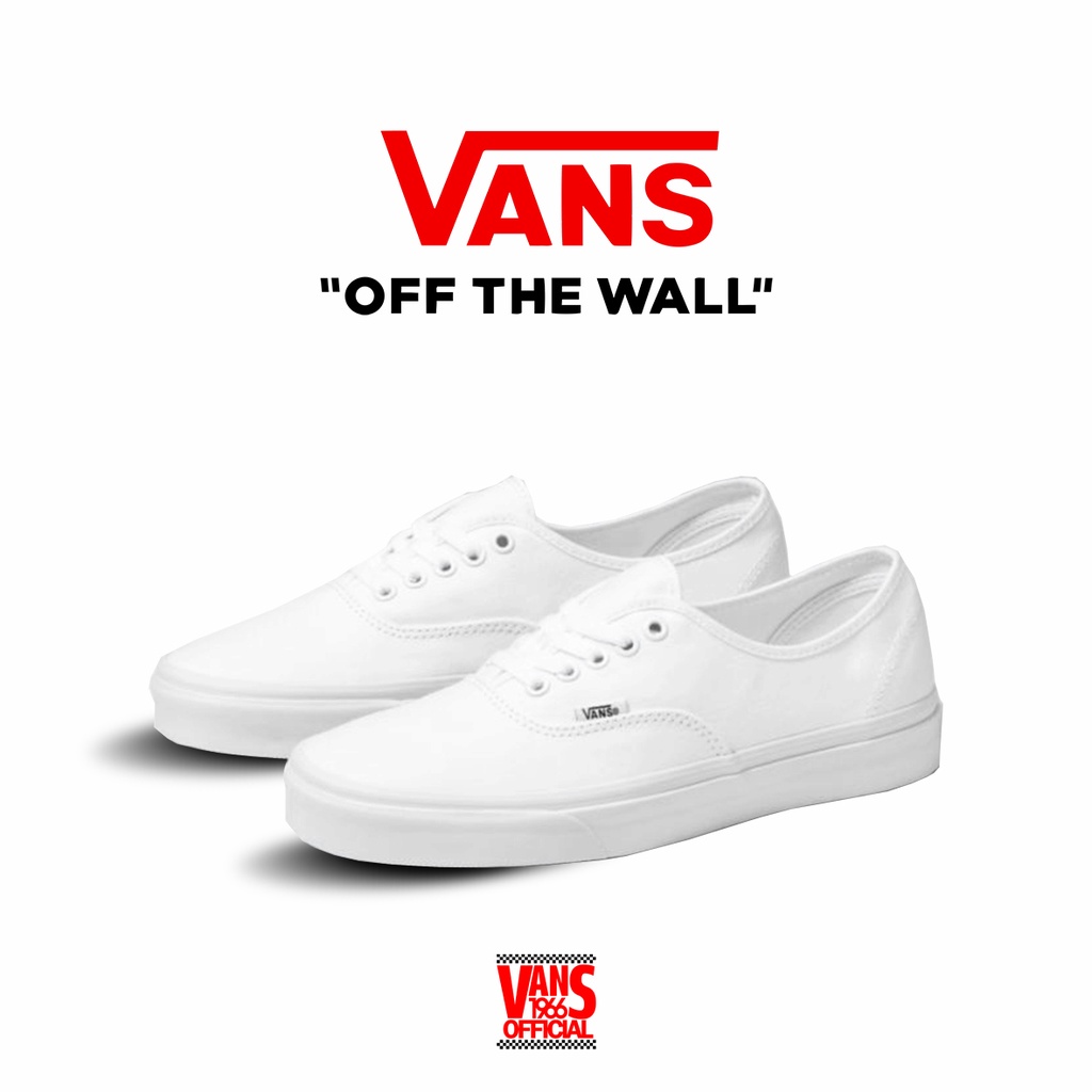 Jual Vans Authentic Classic True White Sepatu Vans Original Vans Ori Sepatu pria Sepatu wanita Shopee Indonesia