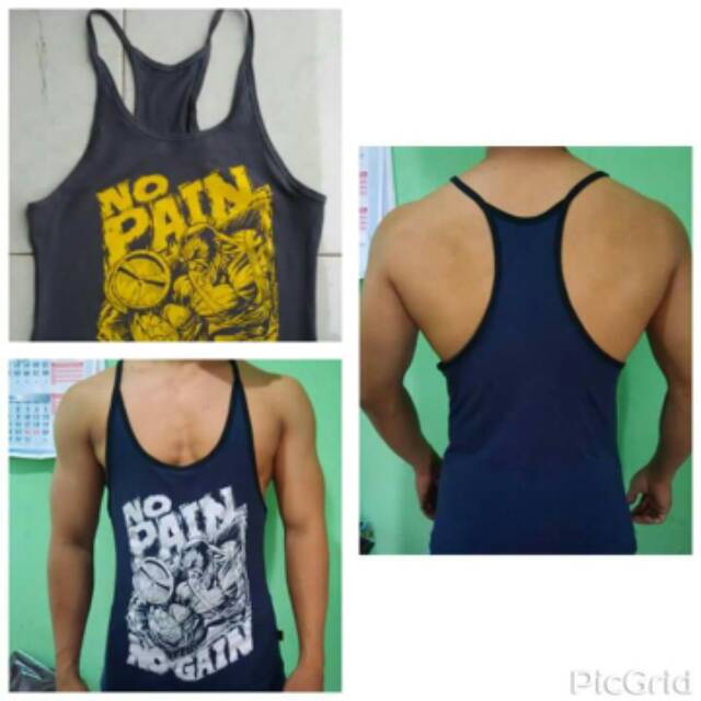 Jual Singlet Lekbong Tanktop Fitness Harian Olahraga Gym No