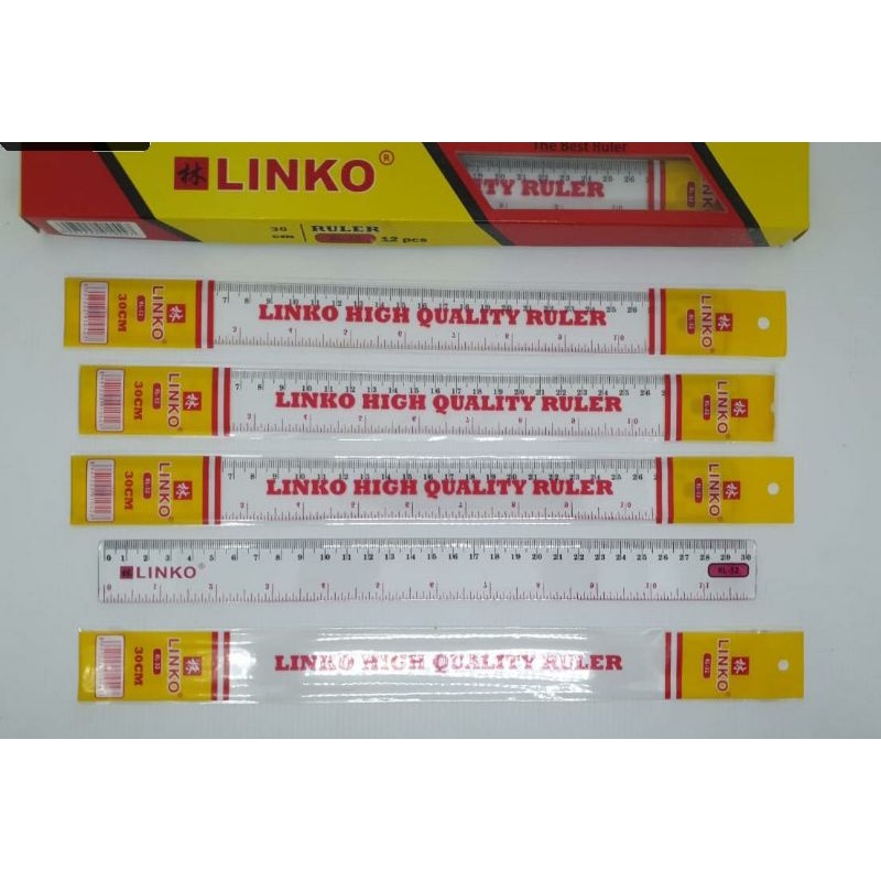 Jual Penggaris - Garisan Plastik 30cm LINKO | Shopee Indonesia