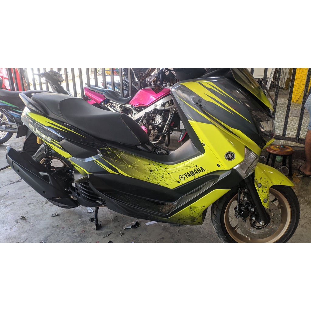 Jual Stiker Nmax Decal Full Body Nmax Premium Grey Yellow Glossy DNKZ ...