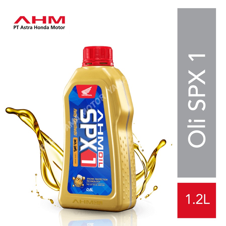 Jual OLI MESIN SPX 1 1.2 LITER FULL SINTETIK ORI ASLI AHM | Shopee ...