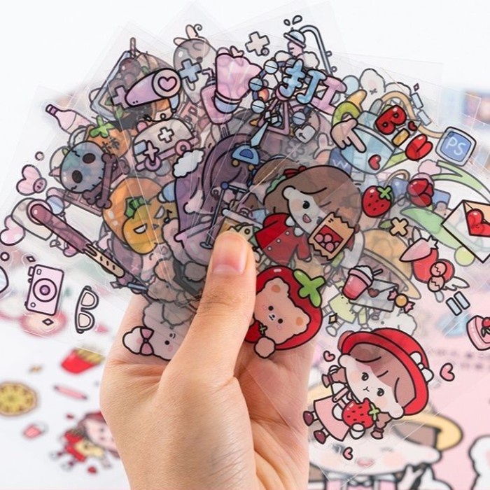 Jual KAWAII GIRL STICKER isi 10 LEMBAR stiker tumblr diy cute scrapbook ...