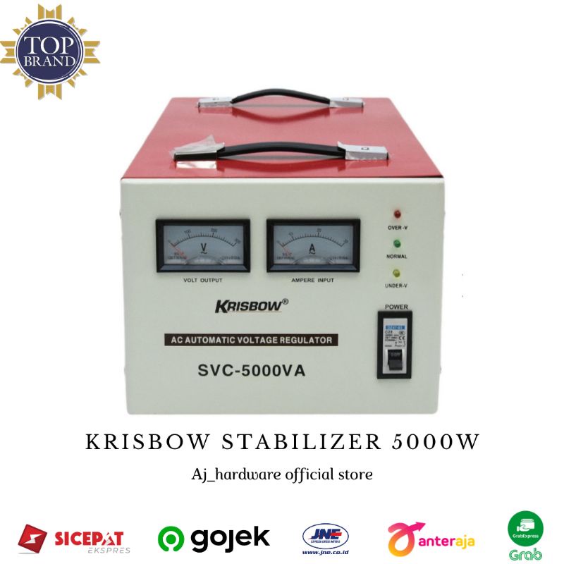 Jual Stabilizer Krisbow Analog 5000 Watt 5 KVA | Shopee Indonesia