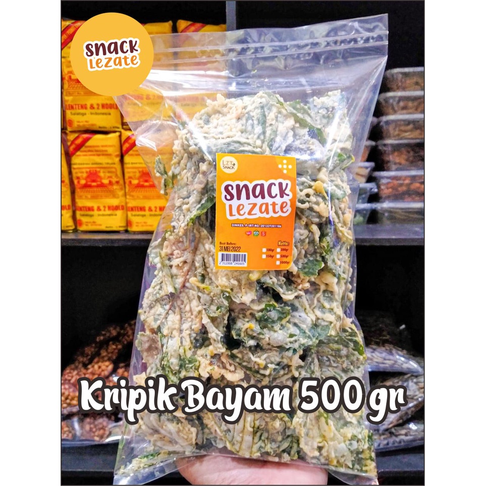 Jual Kripik Bayam 500gr Gurih Enak Renyah Murah Keripik Bayam Kiloan