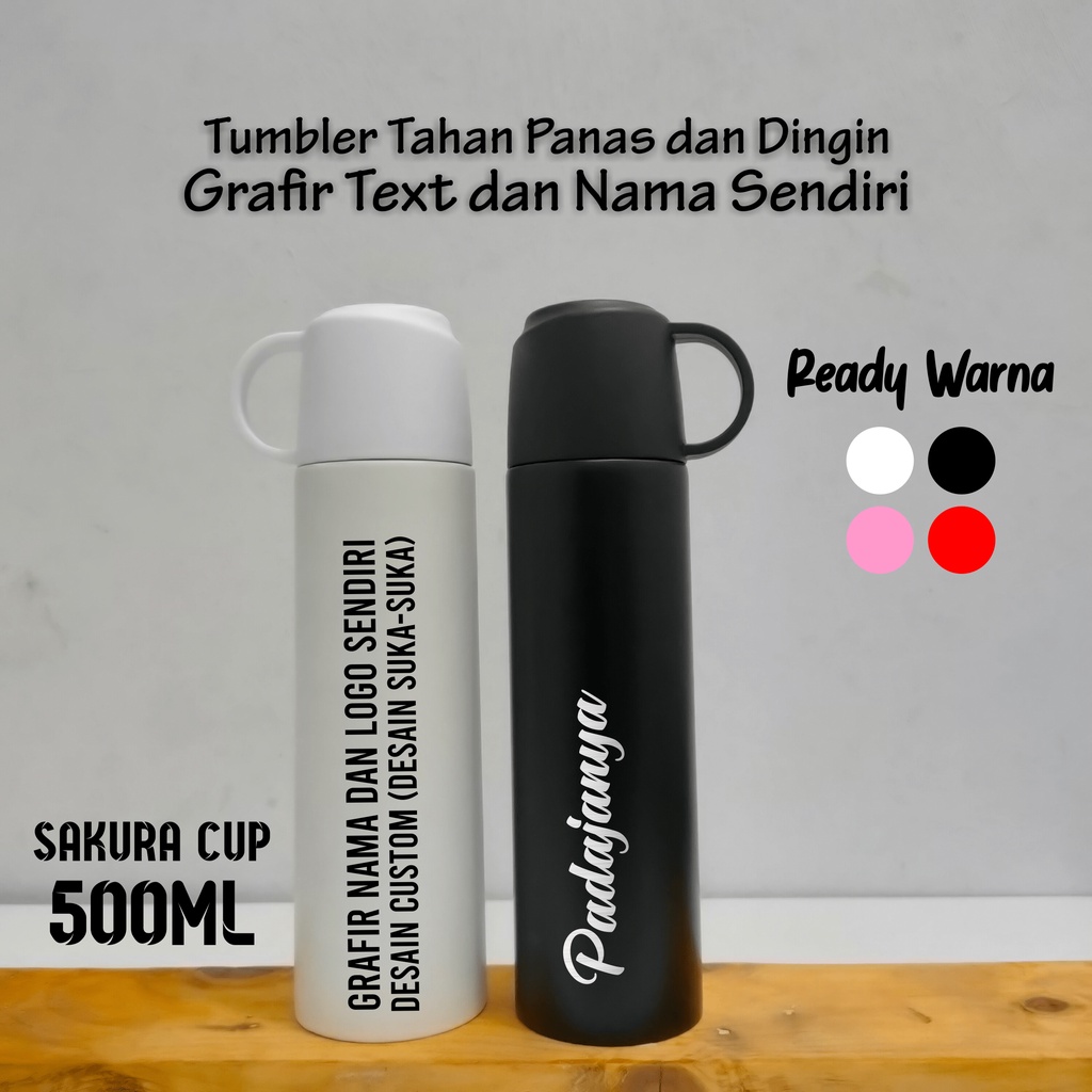 Jual Tumbler Sakura Cup Custom Desain Free Grafir Nama Dan Logo Shopee Indonesia 7073