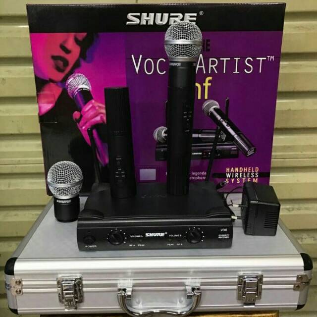 Jual Mic wireless SHURE UT4 sm58 UT 4 hardcase Shopee Indonesia