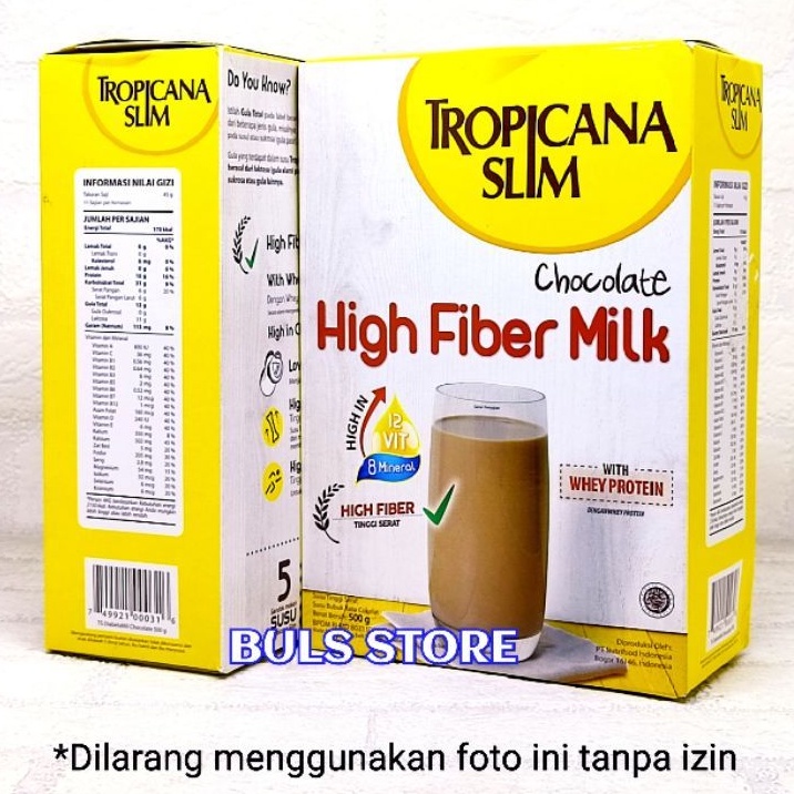 Jual Tropicana Slim High Fiber Milk Chocolate 500gr | Shopee Indonesia