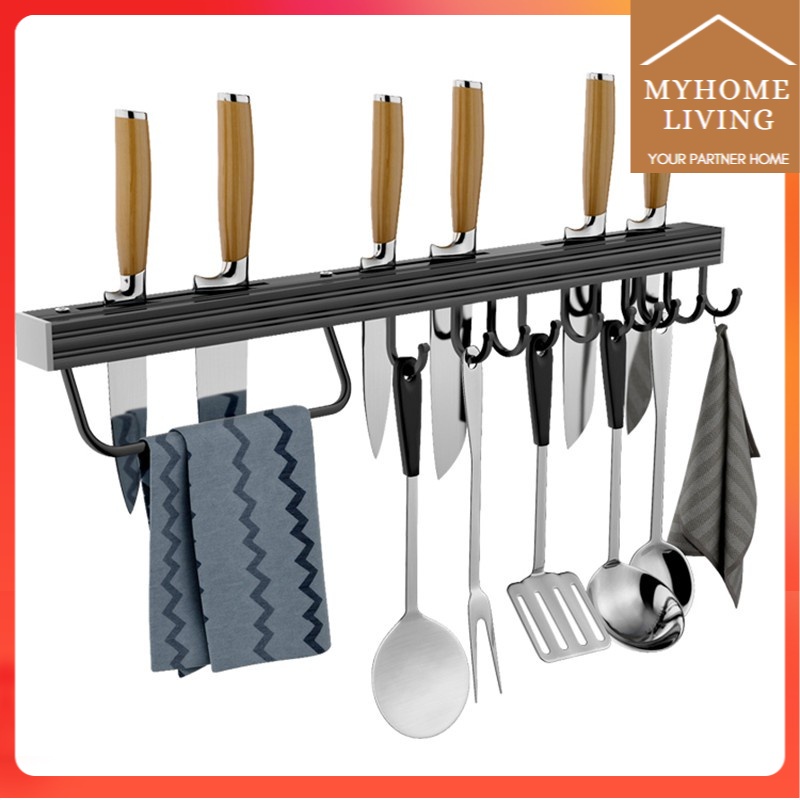 Jual myhome Rak Gantung Peralatan Dapur Praktis Rak Pisau Simple ...
