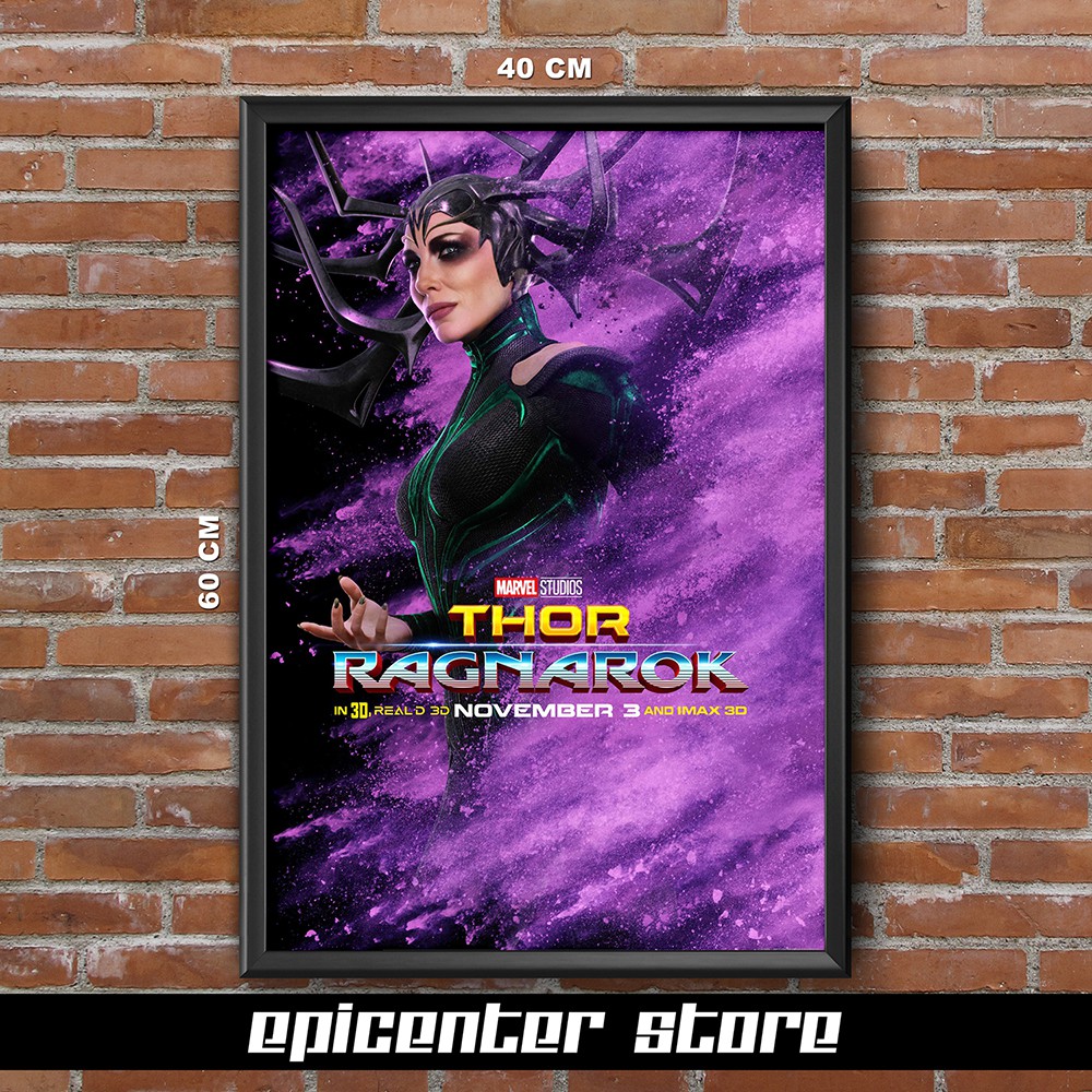 Jual Poster Film Thor Ragnarok - Hela 2 40x60 + Frame | Shopee Indonesia
