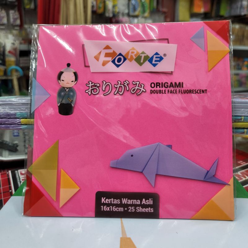 Jual Kertas Origami Forte 16 x 16 cm / Kertas Lipat Forte 16x16cm (1pak ...
