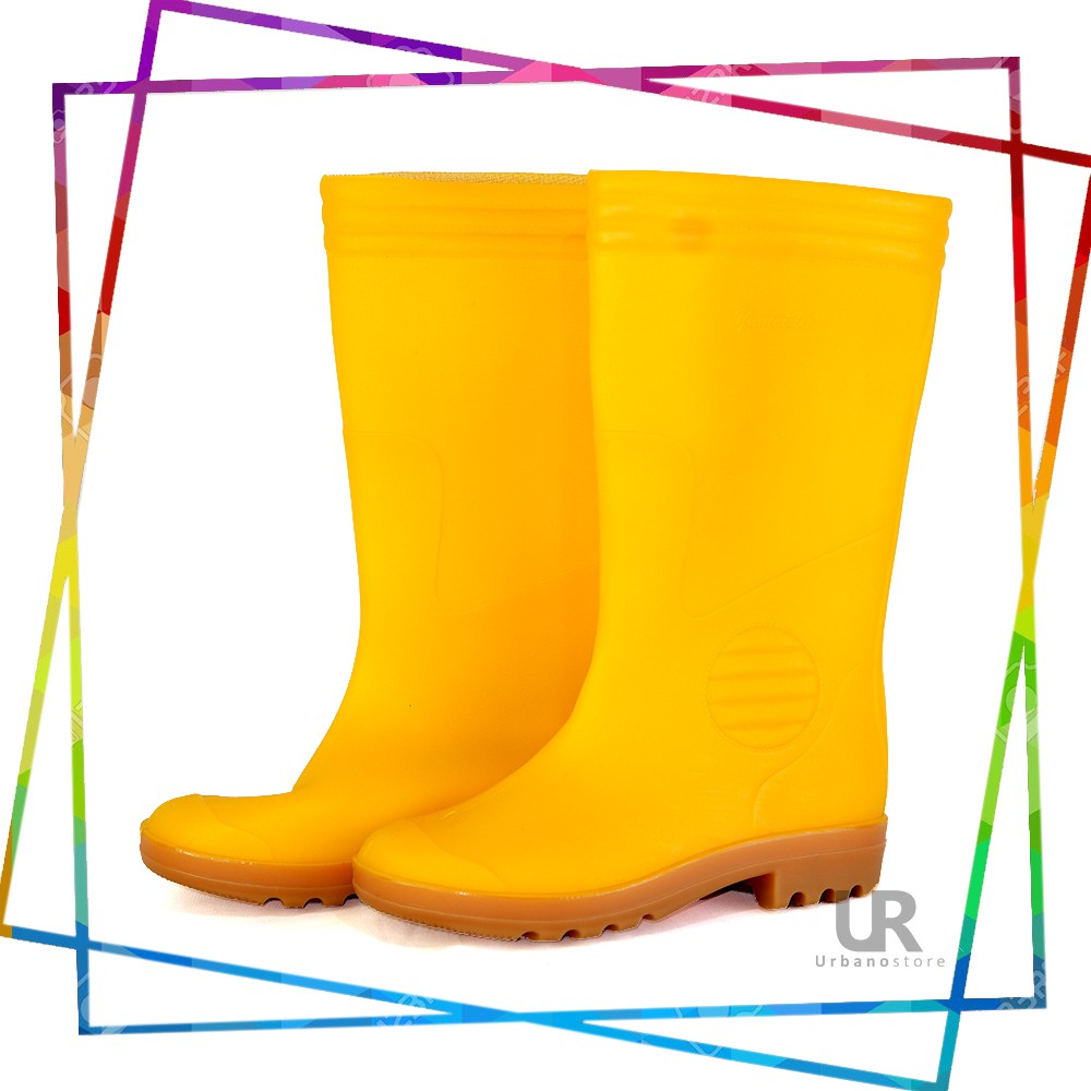 Jual Sepatu Boot Karet Panjang Kuning Original YUMEIDA Shopee Indonesia