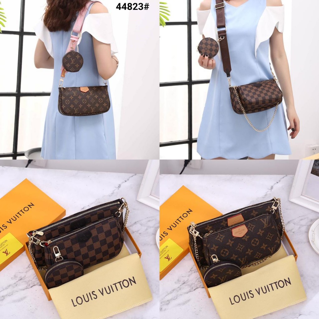 Jual Tas Lv Louis Vuitton Multi Pochette 44823 CVB 94 batam impor