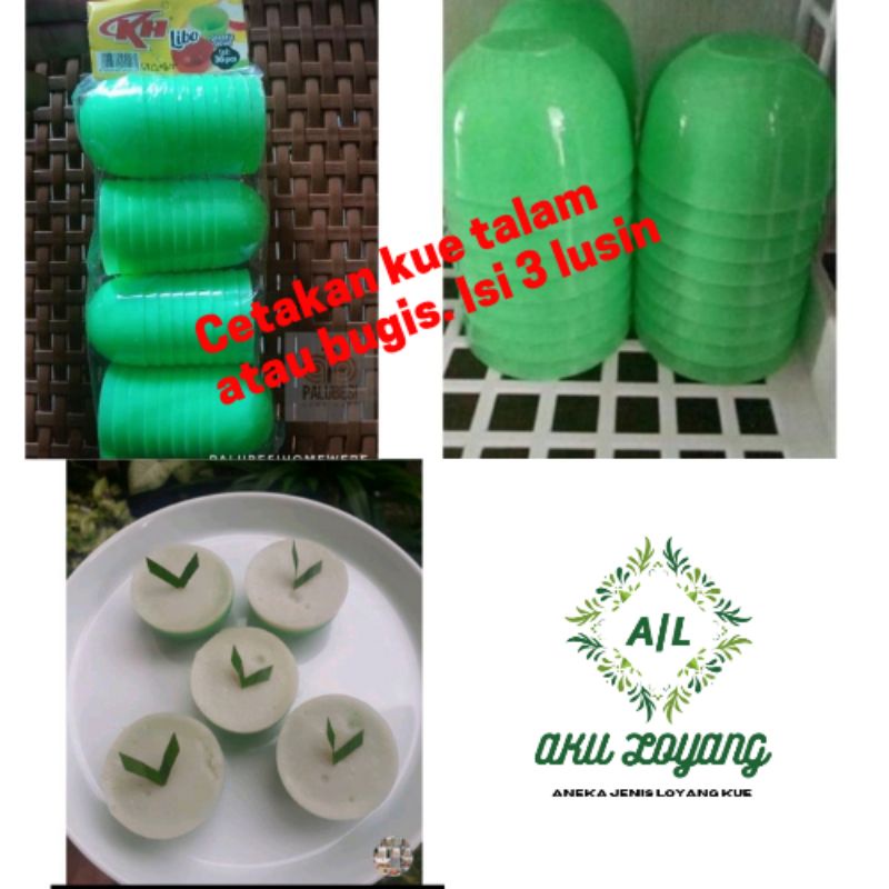 Jual Cetakan kue bugis / kue talam isi 3 lusin ukuran kecil (36 pcs ...