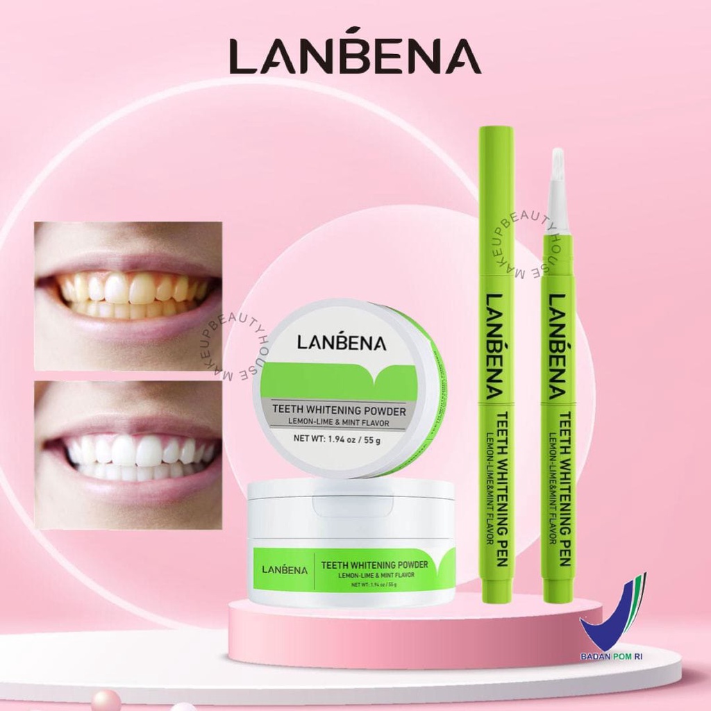 Jual LANBENA Teeth Whitening Pen Powder Shopee Indonesia