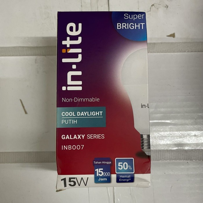 Jual LAMPU LED BULB INLITE IN-LITE INB007 15 WATT 6500K COOL DAYLIGHT ...