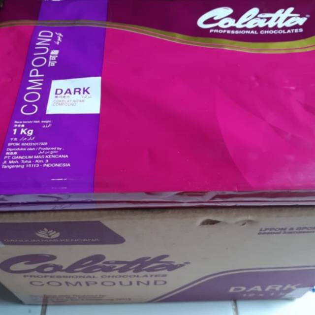 Jual Colatta dark dcc 1kg kemasan asli/ cokelat dark colatta 1kg ...