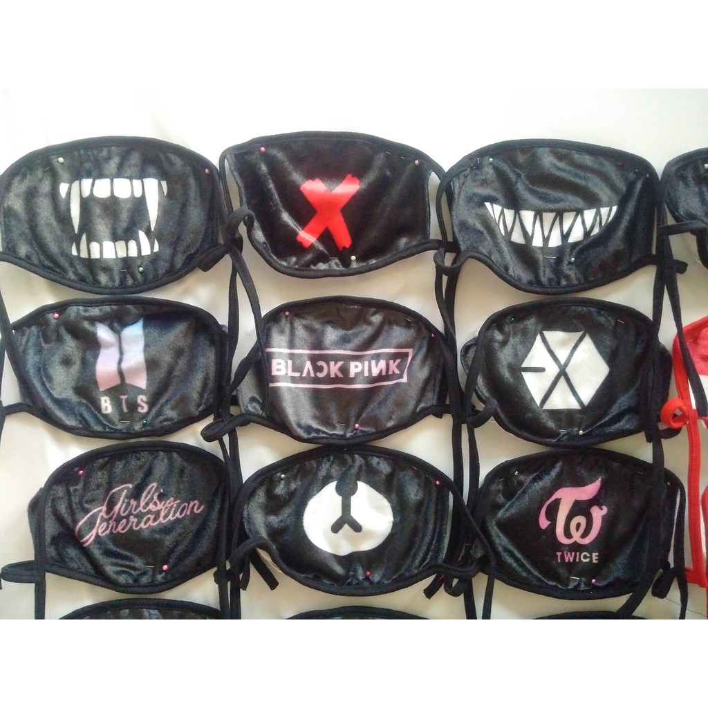 Jual Masker Kain 3 Lapis Ply Katun Motif Kpop And Emoticon Korea Bahan