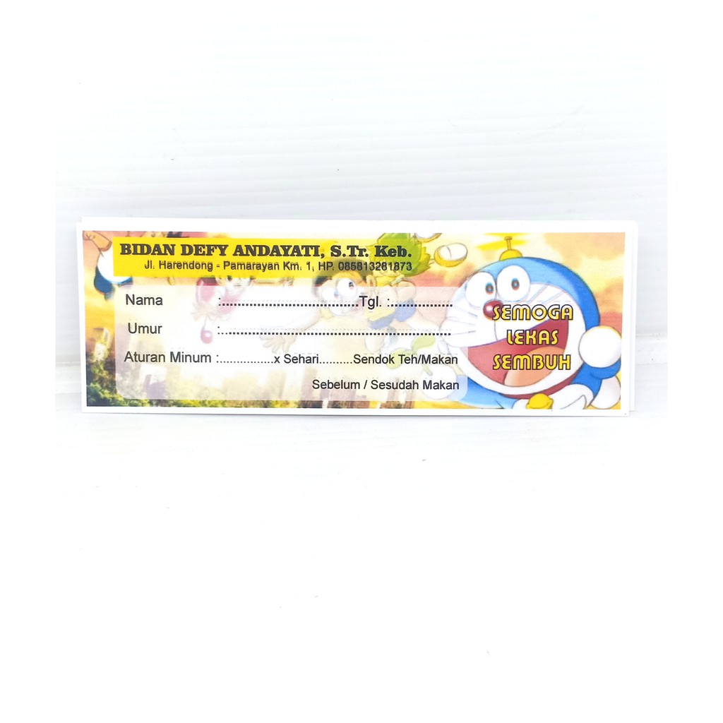 Jual STICKER LABEL SIRUP KARAKTER TAHAN AIR ISI 100 PCS | Shopee Indonesia