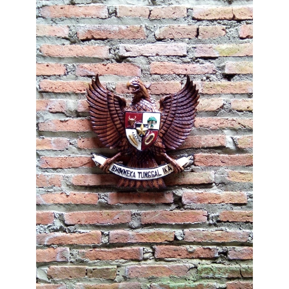 Jual Lambang Garuda Pancasila Patung Kayu Jati 40 Cokelat Melamine | Shopee Indonesia