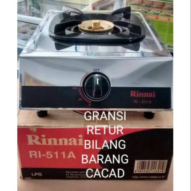 Jual Rinnai Kompor Gas 1 Tungku RI 511A Shopee Indonesia