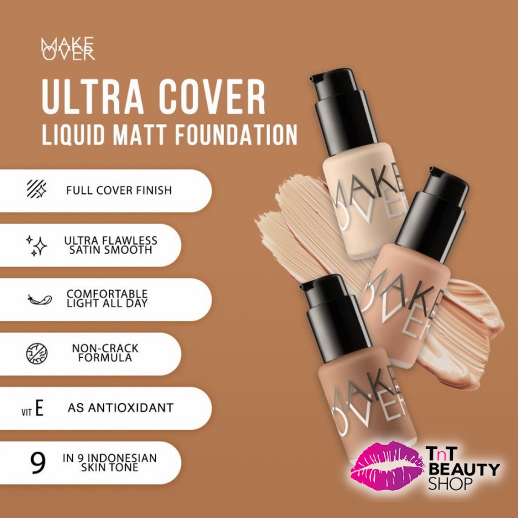 Jual MAKE OVER Ultra Cover Liquid Matt Foundation 33 ml Matte