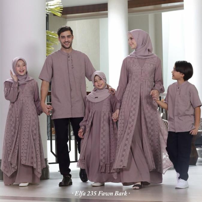 Jual BAJU MUSLIM KELUARGA SARIMBIT ETHICA ELFA 235 FAWN BARK BUSANA