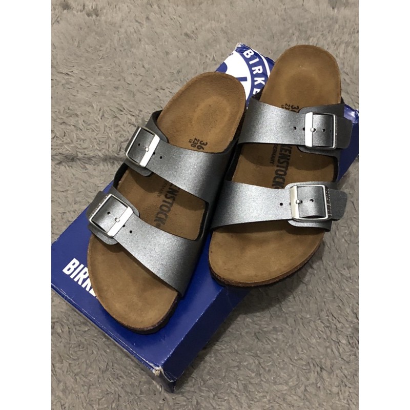 Jual Birkenstock Arizona BS Icy Metalic Anthracite (original) | Shopee