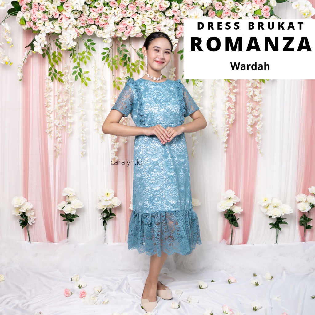 Jual DRESS BRUKAT DRESS KONDANGAN ROMANZA DRESS KEKINIAN | Shopee Indonesia