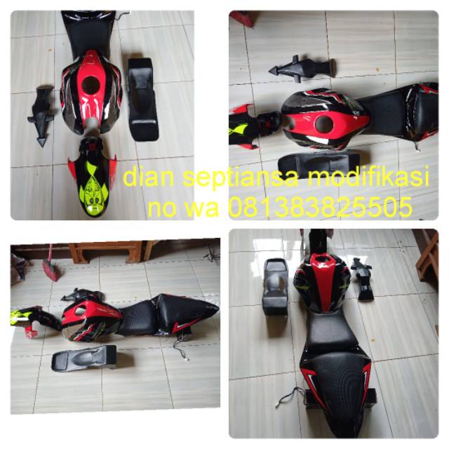 Jual Bodi R25 plus cover tangki basic motor byson vixion | Shopee Indonesia