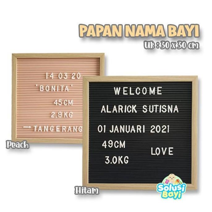 Jual Papan Nama Bayi / Felt Letter Board lengkap / Pernak Pernik Foto