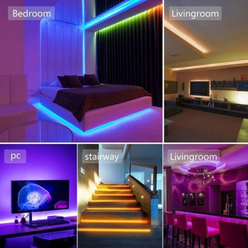 Jual Lampu LED Strip Lampu Hias Kamar Tidur Lampu Plafon Outdor RGB ...