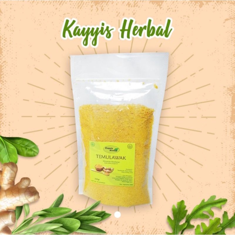 Jual Kayyis Herbal Temulawak Bubuk Instan Kemasan Botol 250gr