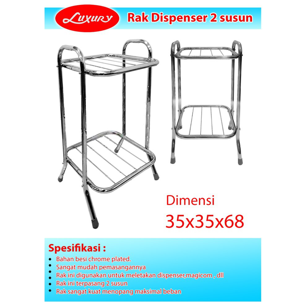 Jual Rak / Kaki Dispenser 2 Susun Stainless / Kaki Dispenser 2 Lantai ...