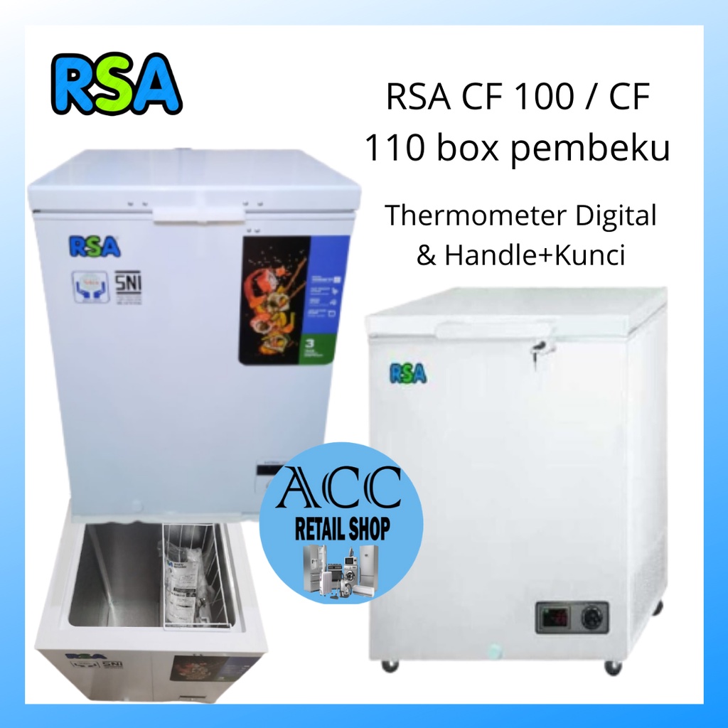 Jual RSA Chest Freezer CF-100 FREEZER 100 Liter | Shopee Indonesia