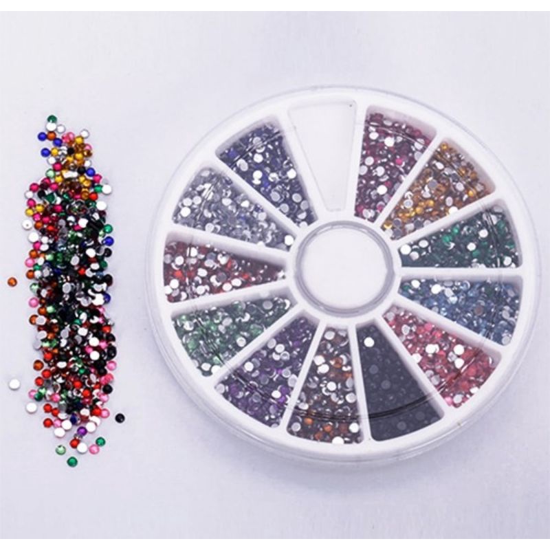 Jual gems 2mm / 12 warna rhinestone 2mm | Shopee Indonesia
