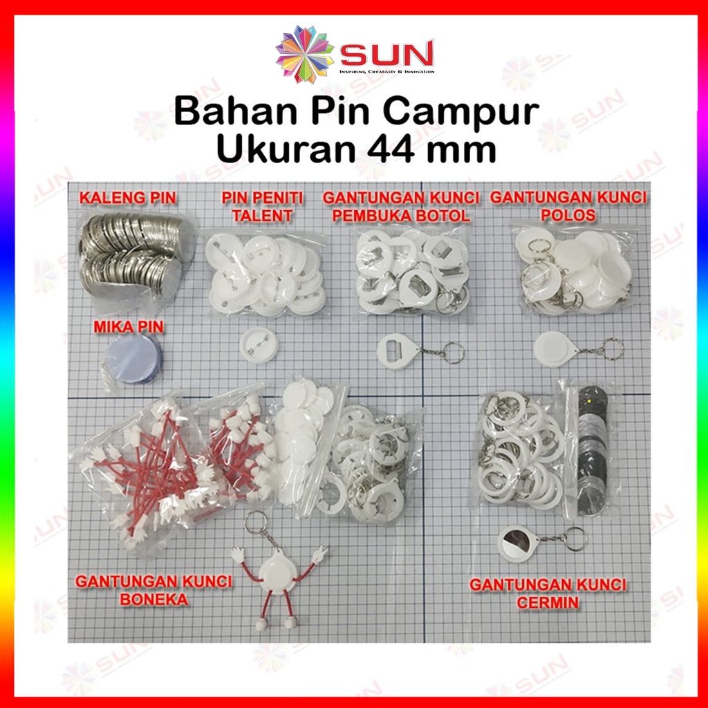 Jual Bahan Pin Paket Campur 44 Mm Isi 100 Set | Shopee Indonesia