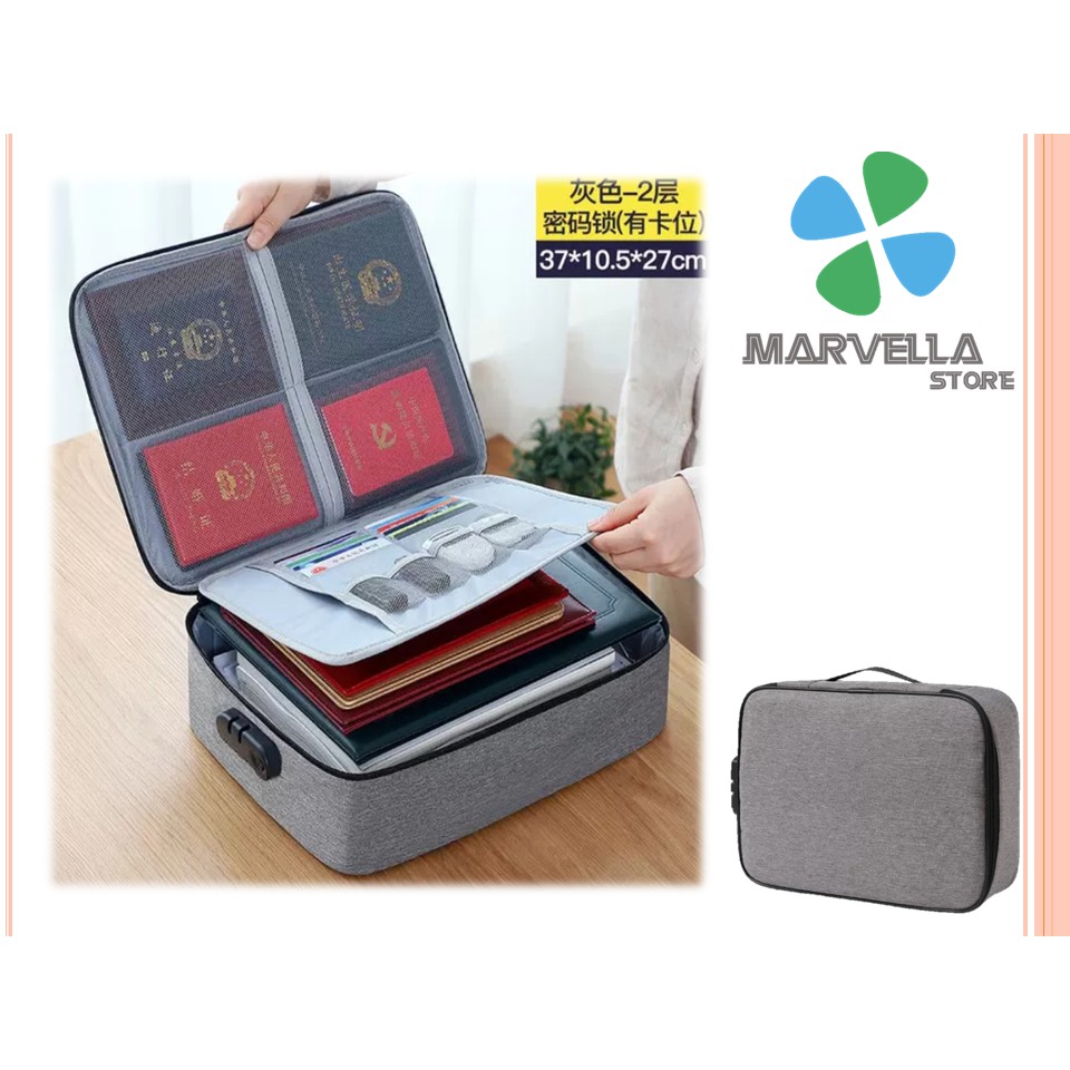 Jual TAS DOKUMEN PENYIMPANAN FILE KOPER TRAVEL BAG STORAGE BOX WARNA ...
